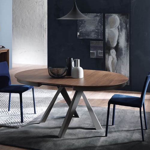 Masa pentru dining extensibila Ozzio Italia, Emisfero Legno
